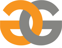 logo gg orange and gray